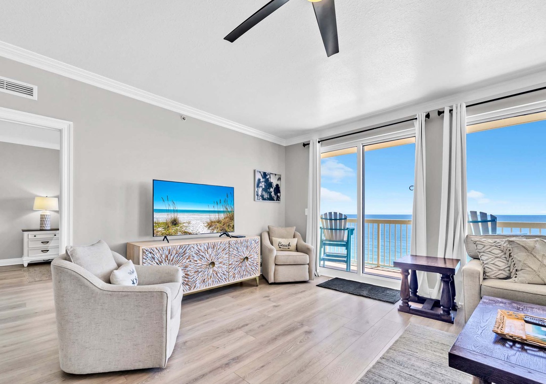 Living room with balcony access