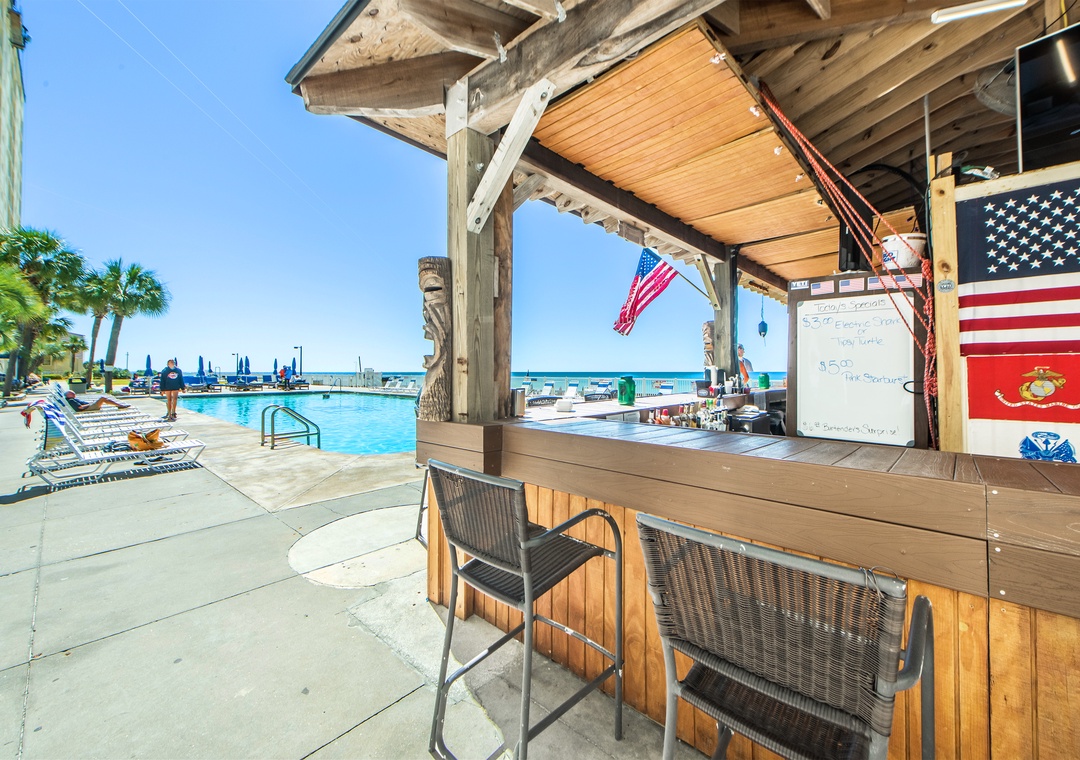 Enjoy a Drink Poolside- Regency Towers
