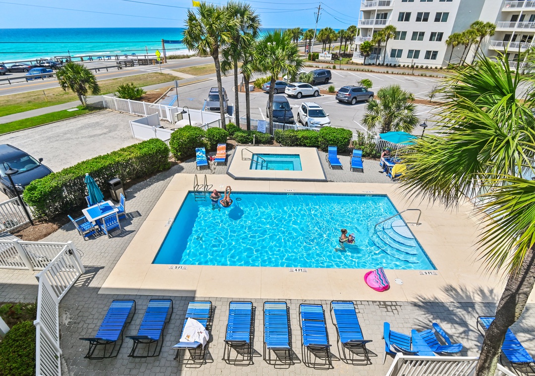 View from Balcony of Pool and Beach!