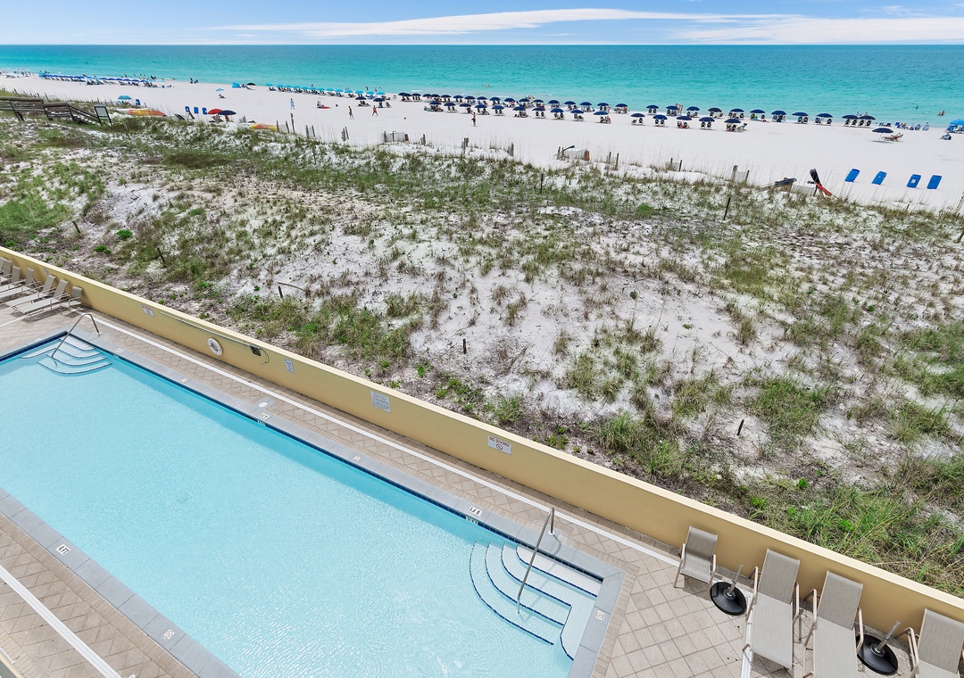 Pool and beach views