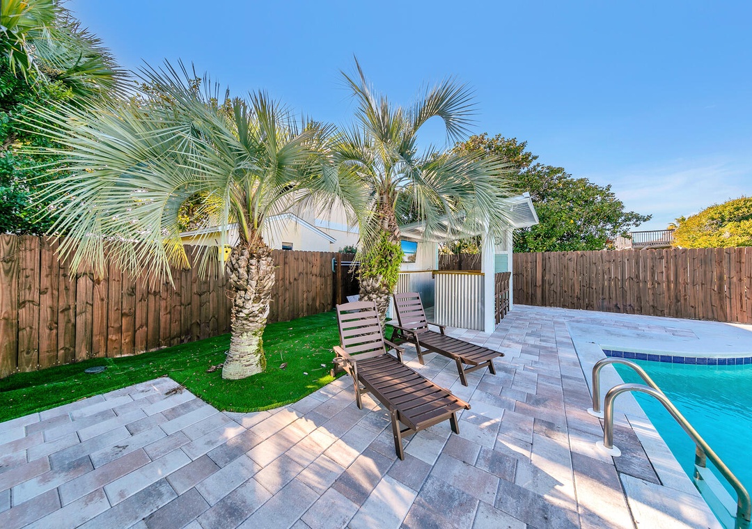 Back yard with pool