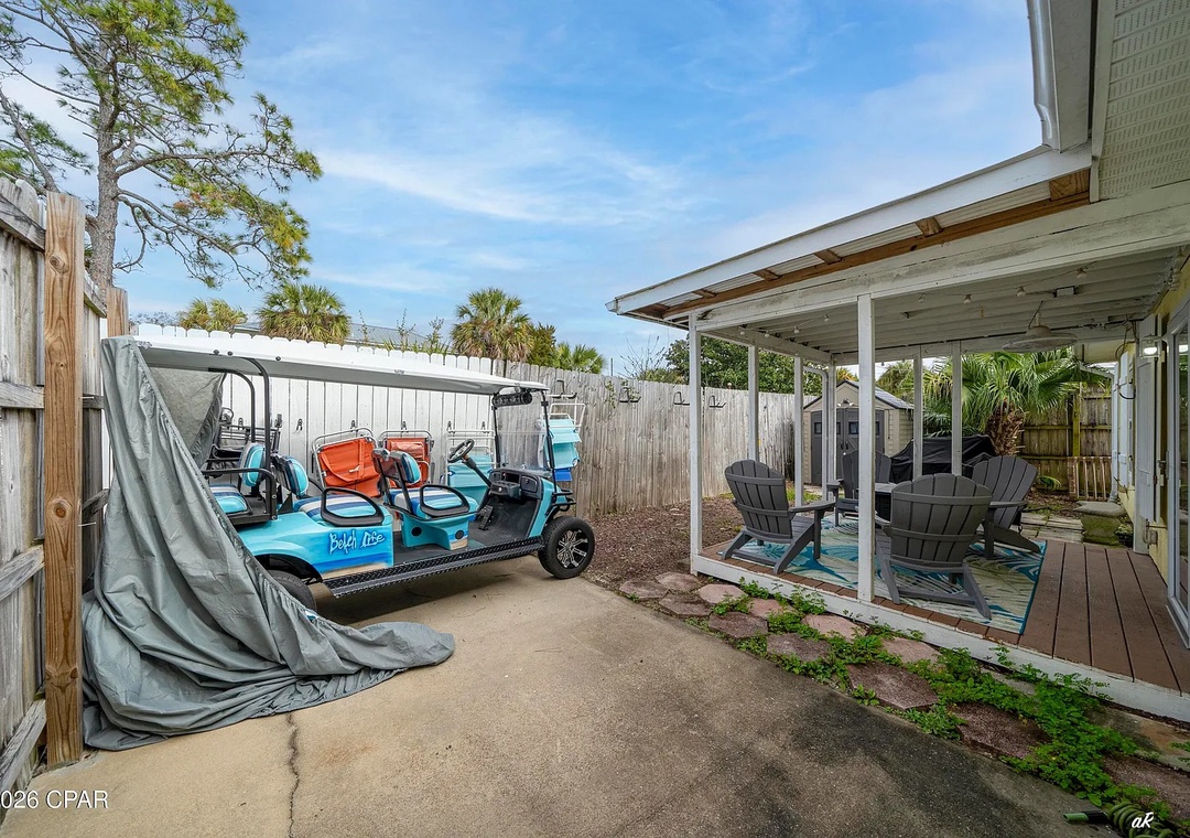 Backyard w/ Golf Cart