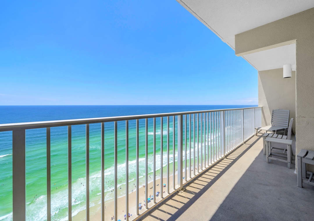 Stunning gulf views from the balcony