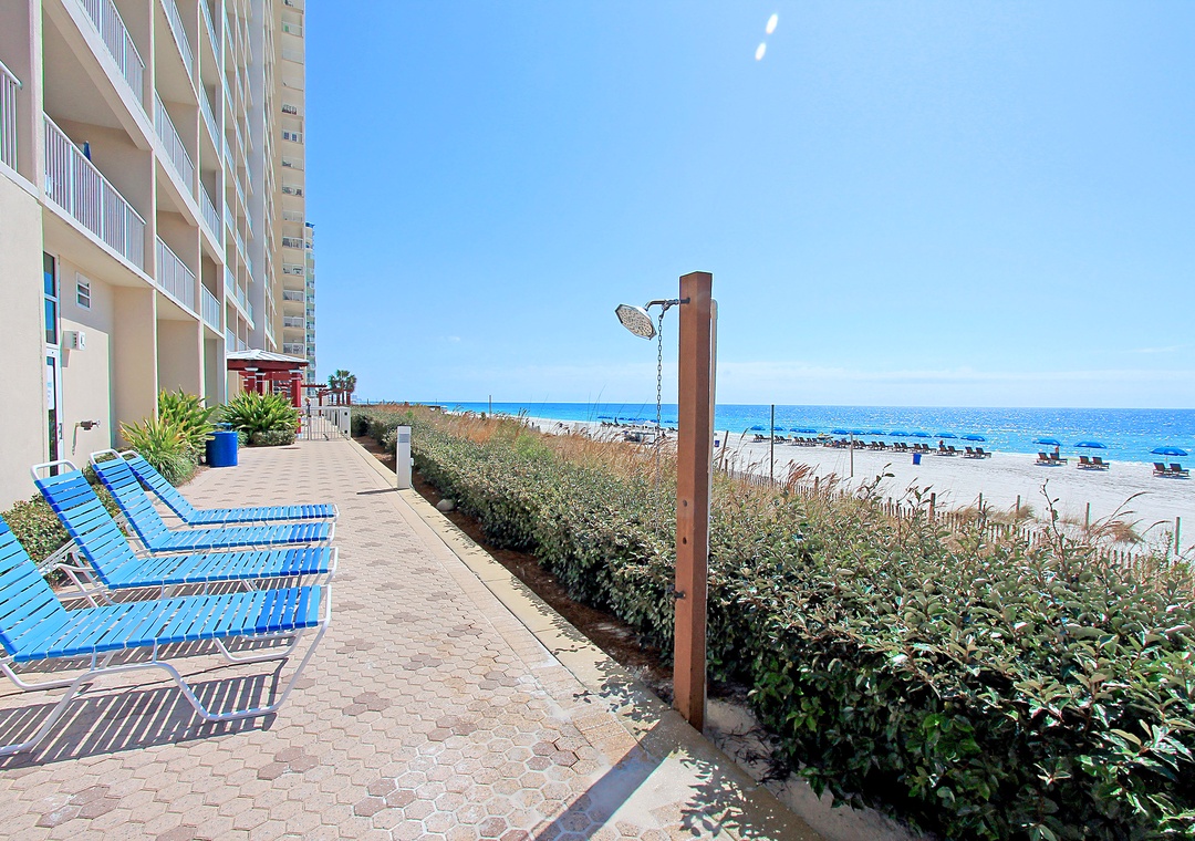 Beach front lounging