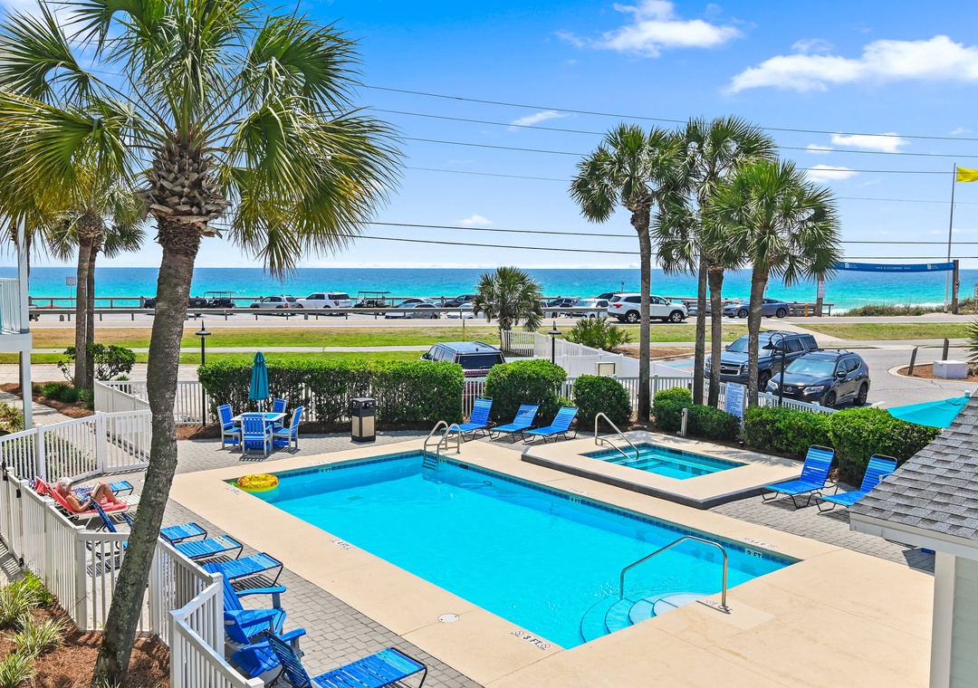 Stunning gulf and pool views