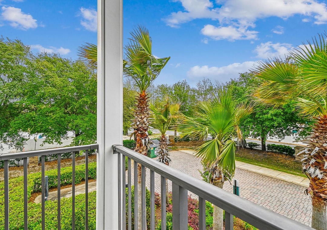 Balcony with coastal views
