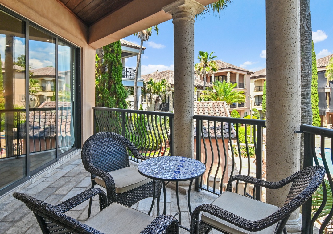 Private Balcony Overlooking the Lagoon Pool