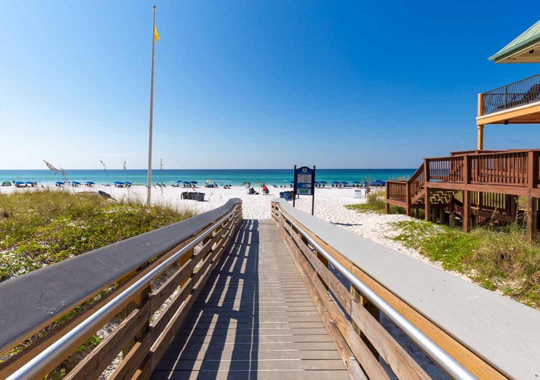 Beach access just across the street