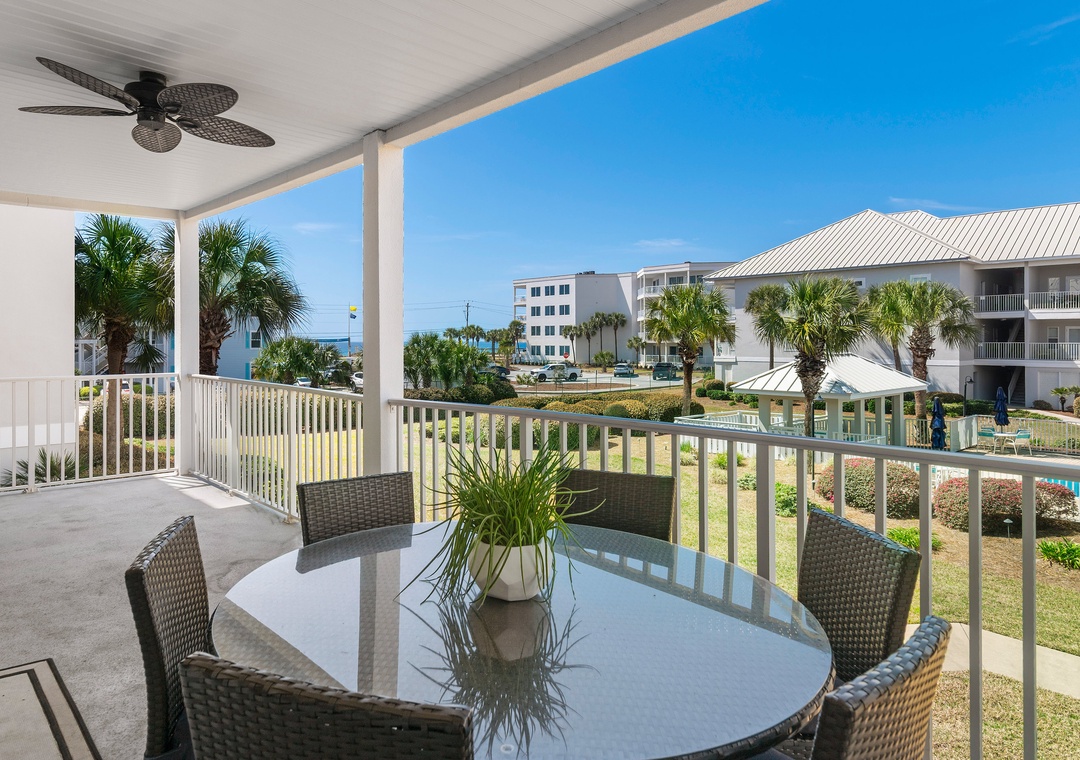 Pavilion Palms 103B balcony views