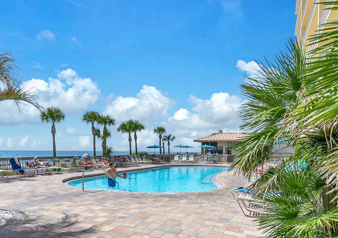 Beach front pool