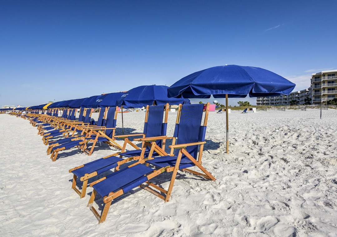 Seasonal beach service included!