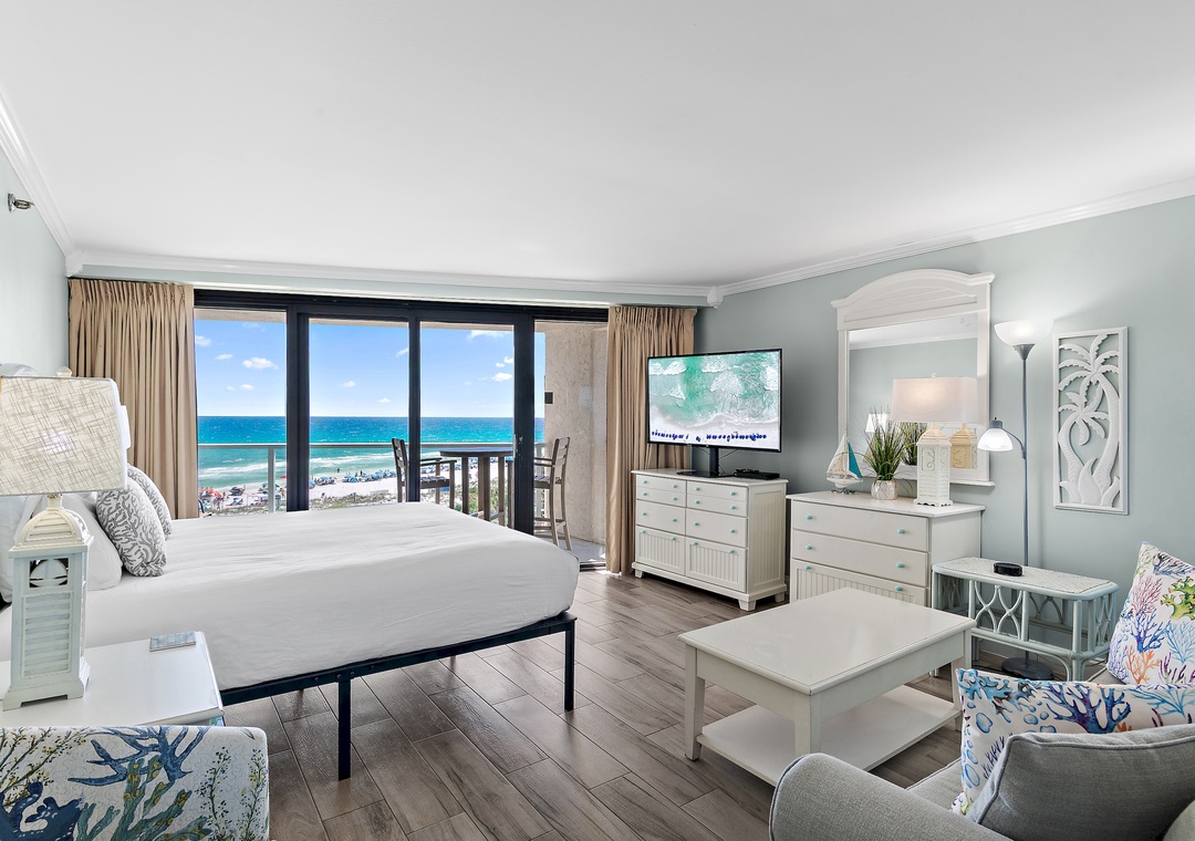 Spacious Studio Layout with Gulf Views Throughout