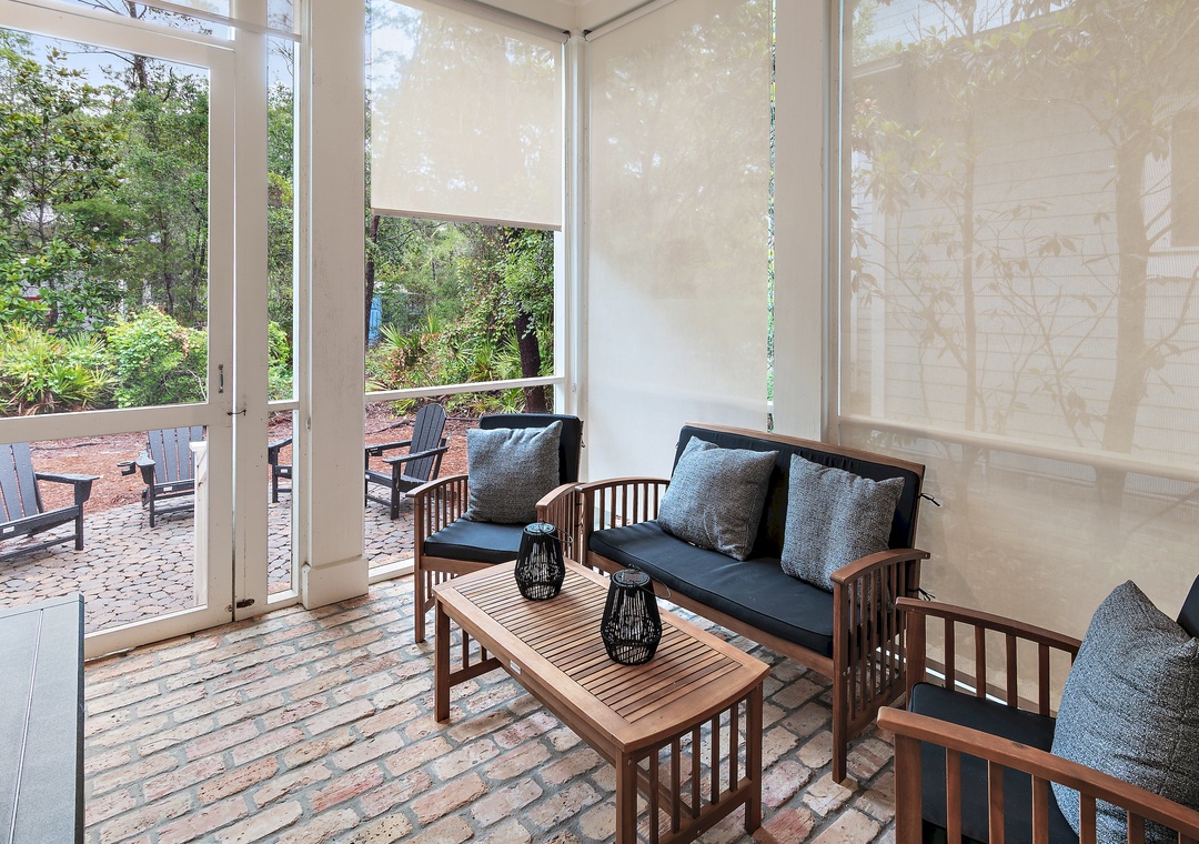 Relax on screened in porch