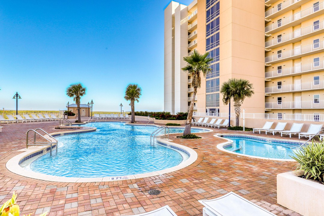 Sparkling resort pools