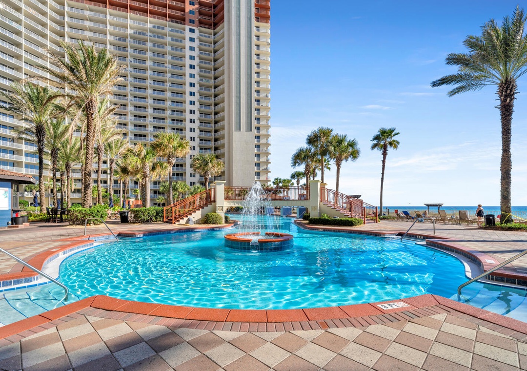 Fountains in the pool