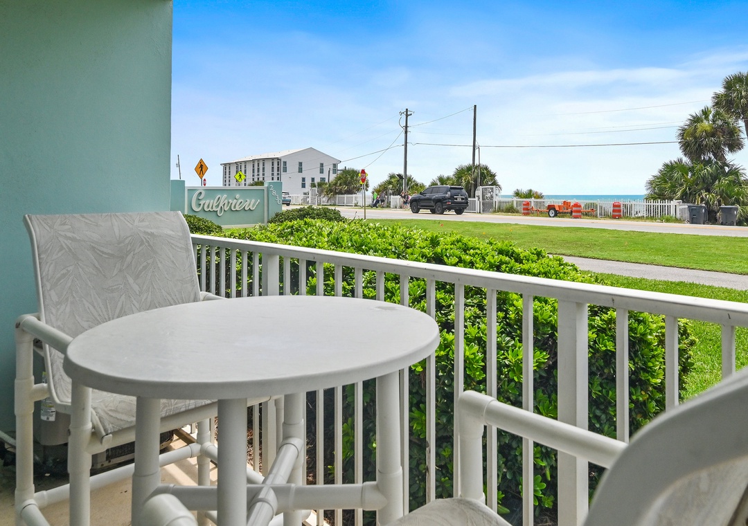 Gulf view from your patio at Gulfview 115!