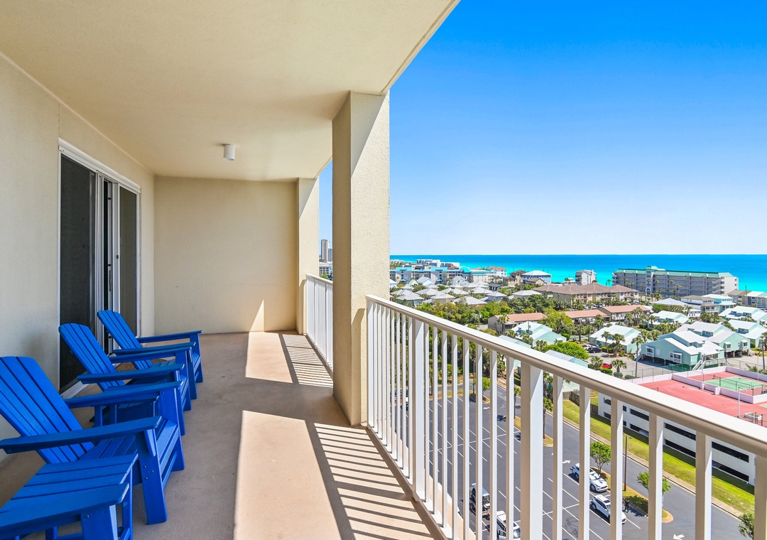 Private balcony with water views
