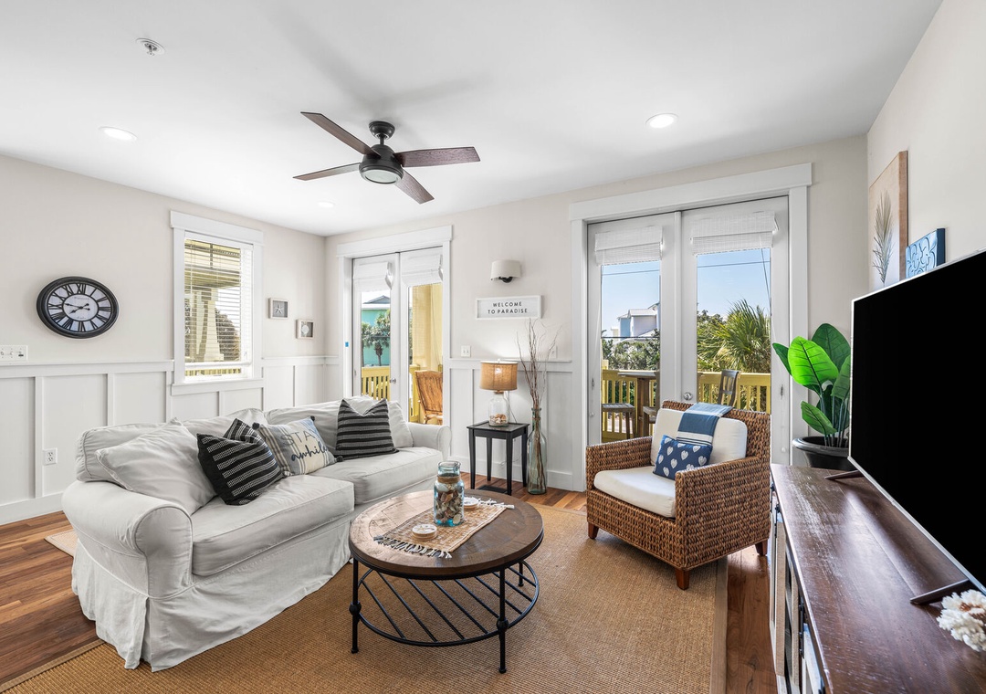 Living Room with queen sleeper sofa