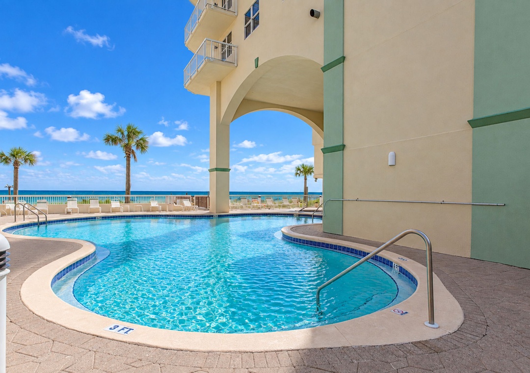 Resort-Style Pool with Gulf Views