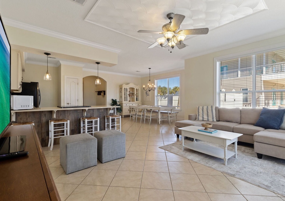 Right side living and kitchen space