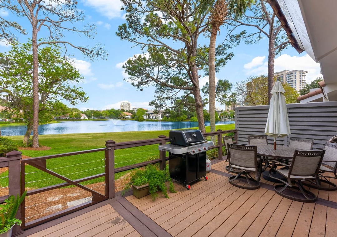 Relax on the back porch with lake views