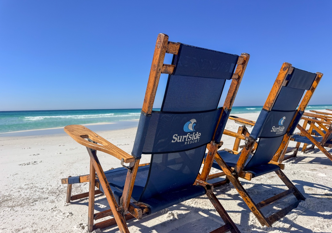 Complimentary Beach Chairs during stays March 1- Oct 31