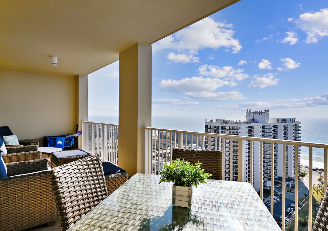 Private balcony seating