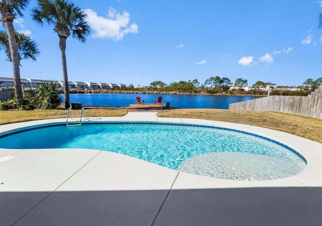 Private heated pool
