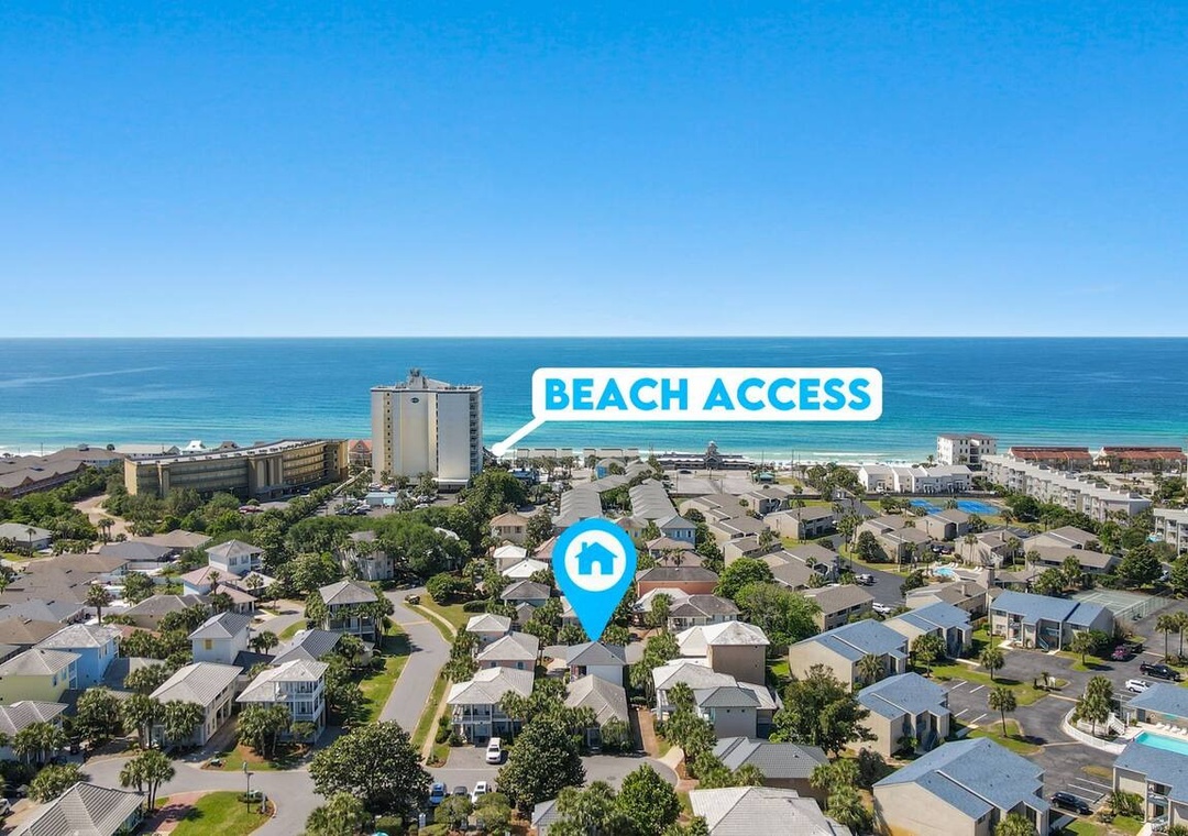 Aerial Beach Access View