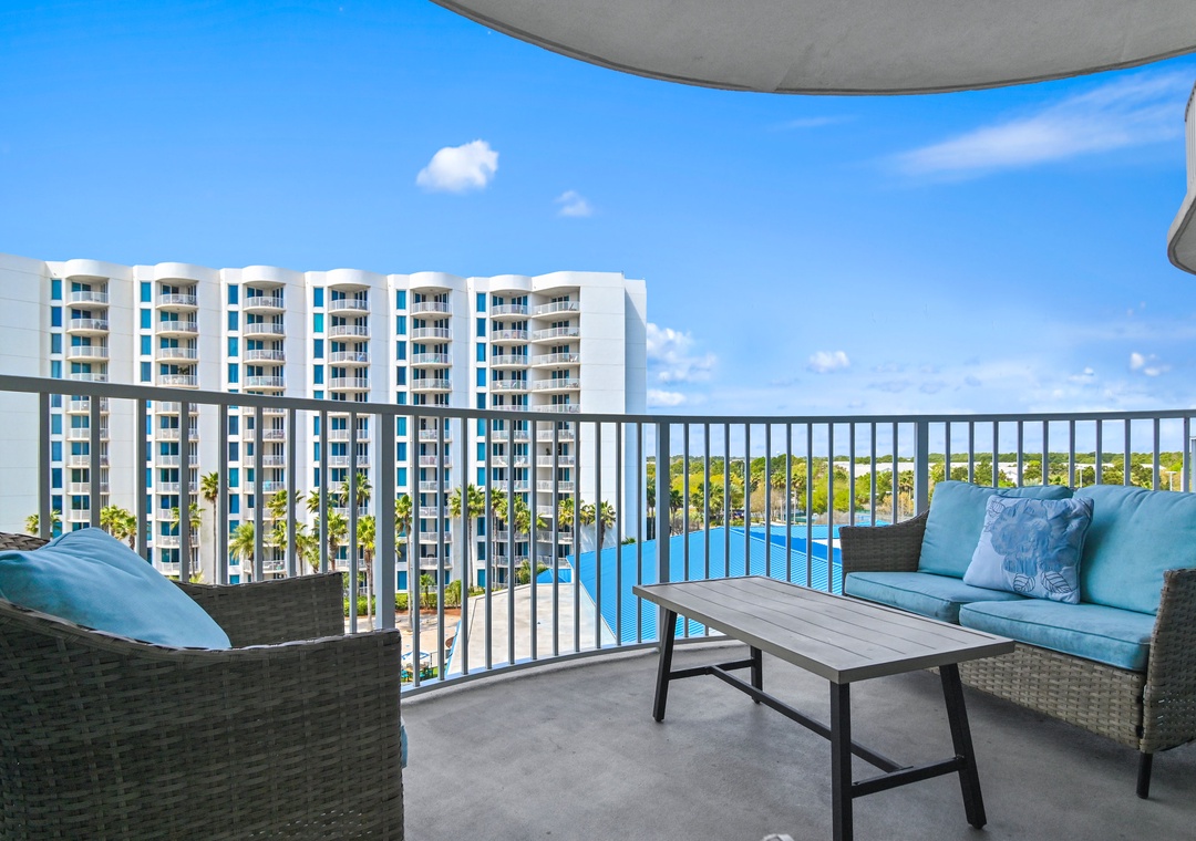 Large private balcony at Palms Resort #1603 Jr.