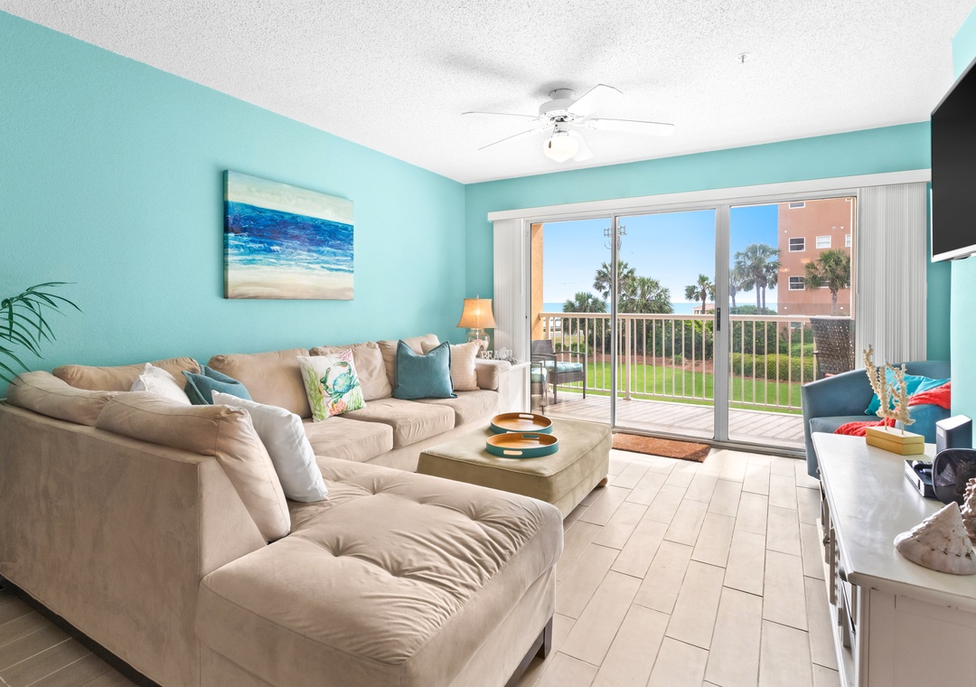 Living Room & Balcony View