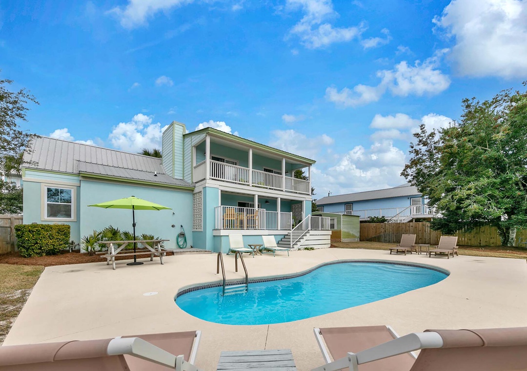 Take a dip in the private pool