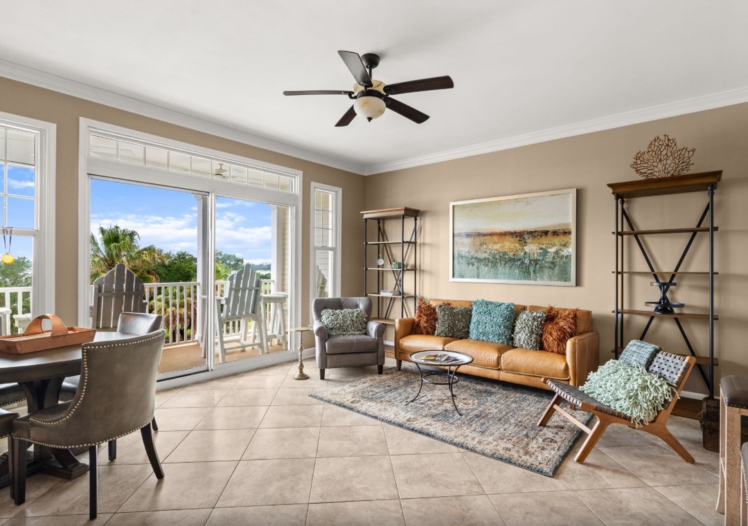 Stylish, Earthy Decor in Living Room