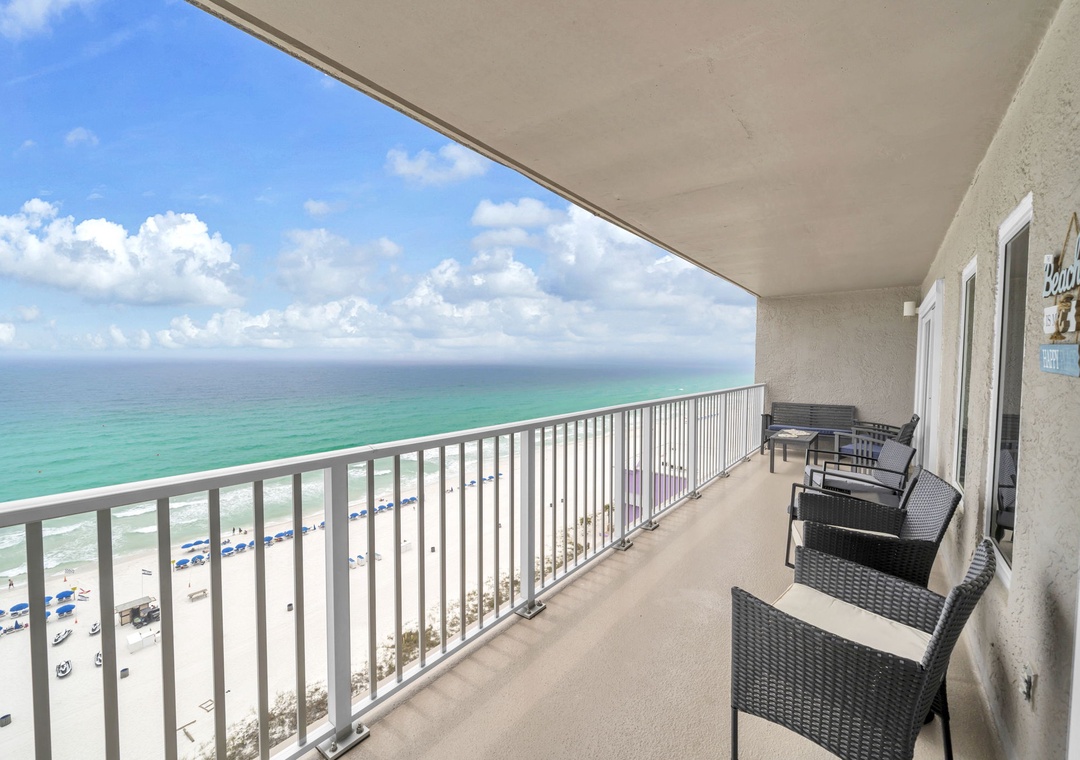 Private balcony with Gulf views