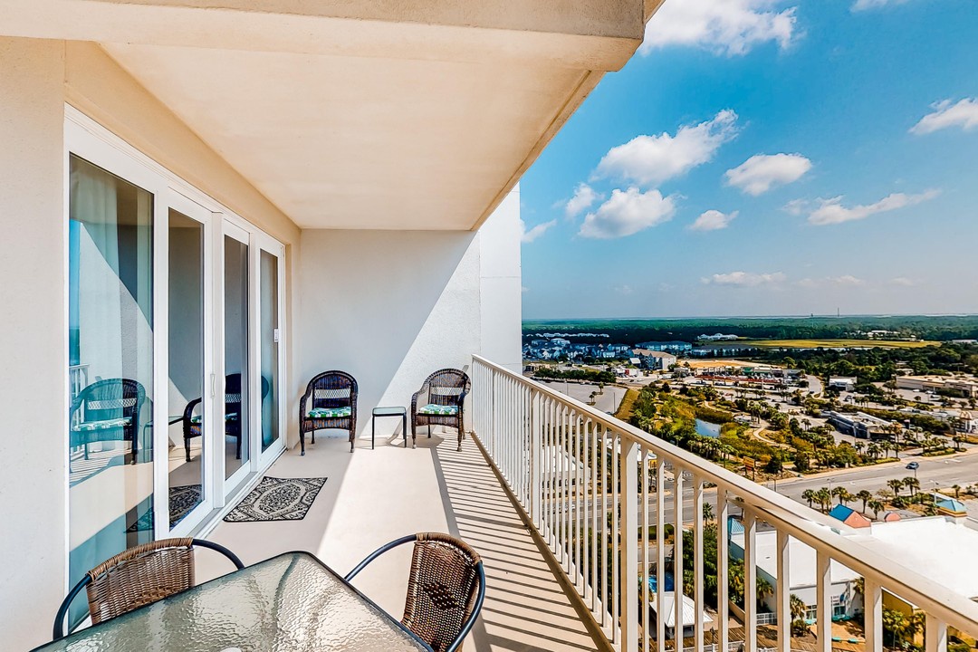 Spacious private balcony