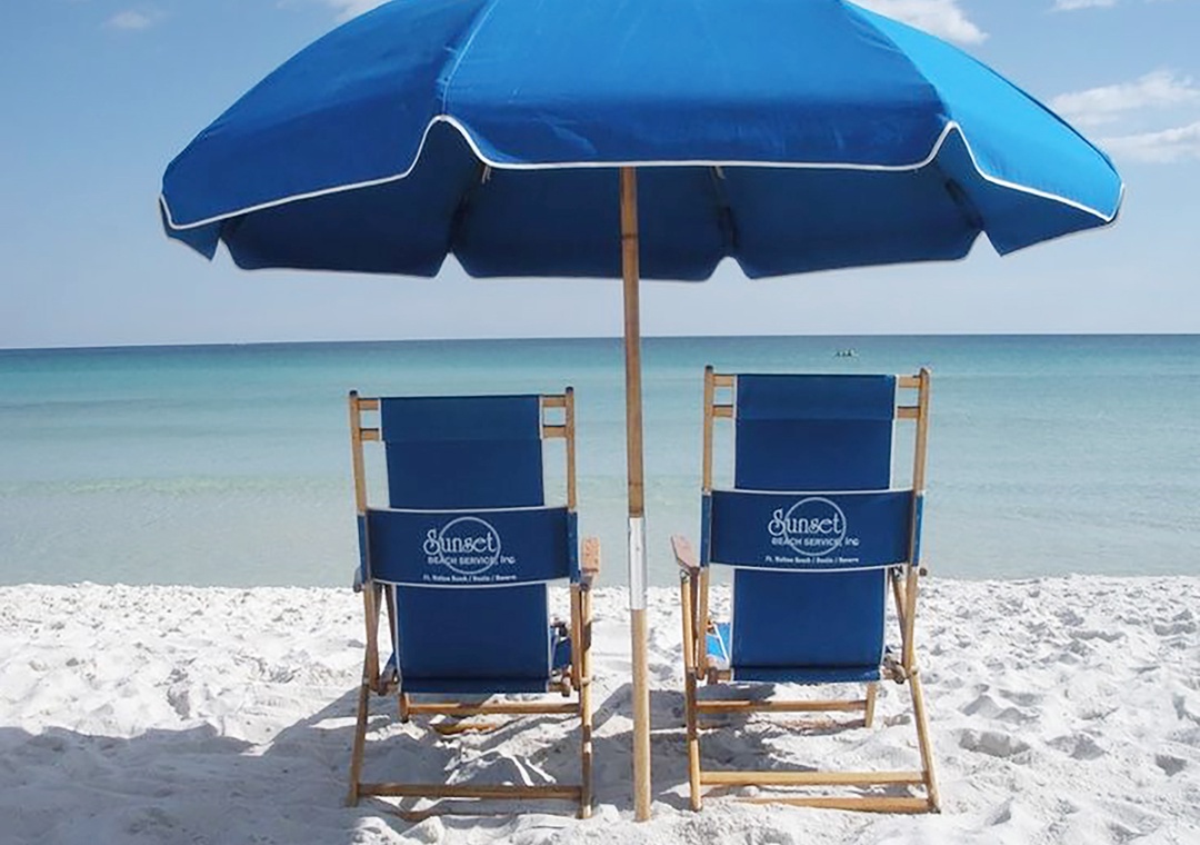 Seasonal Beach Chair Service- 2 Chairs & 1 Umbrella