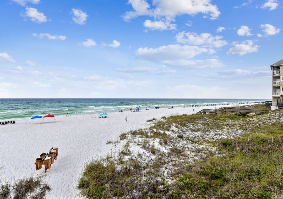 The beach is just a short walk away!