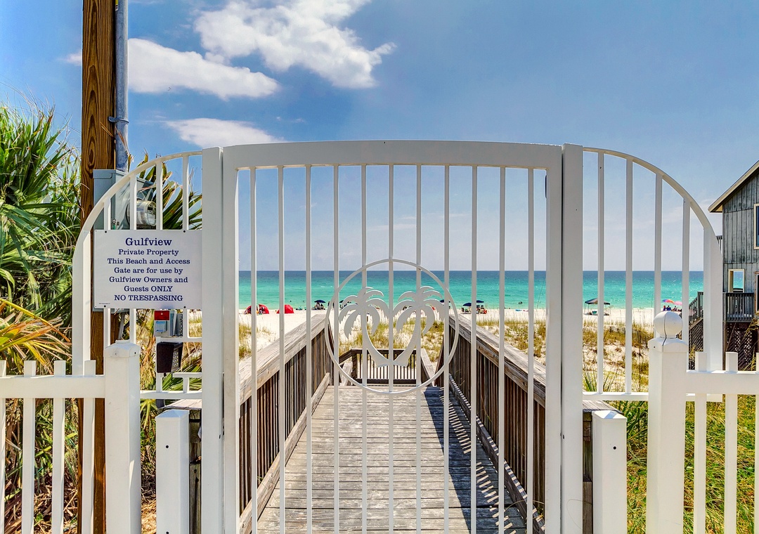 Private beach access