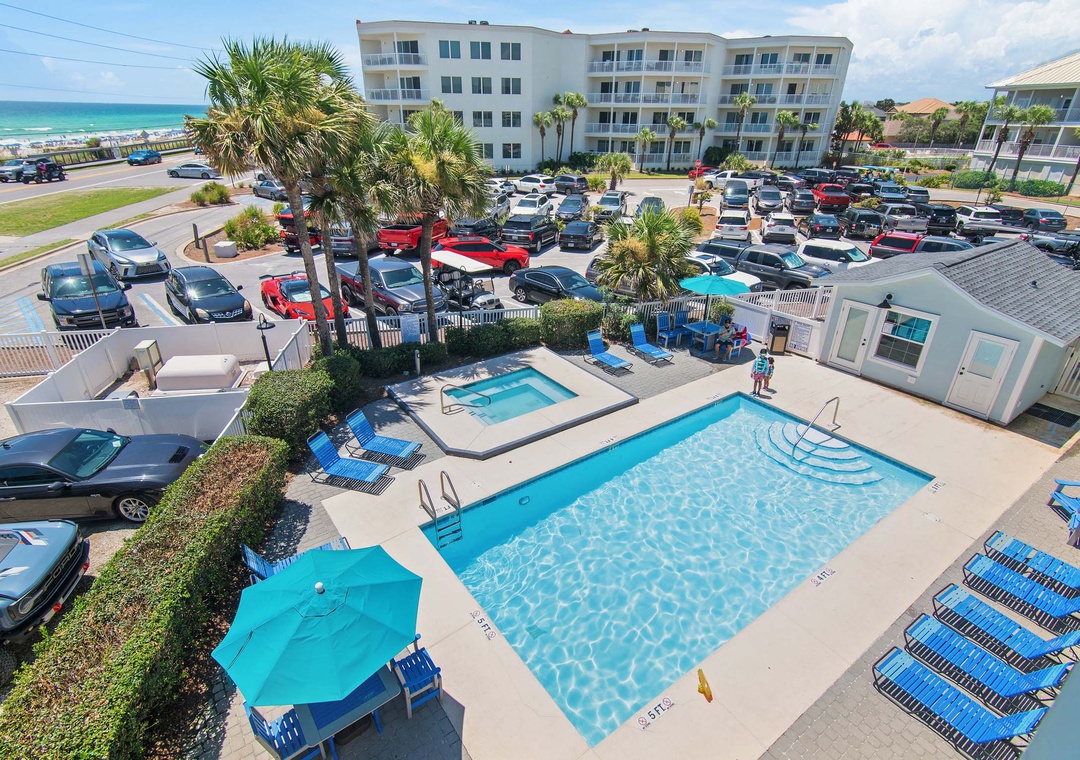 Community Pool with Beach View