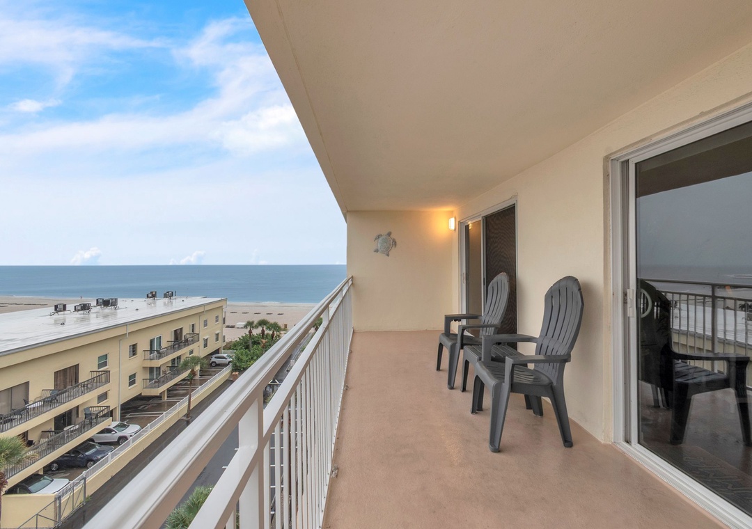 Private Balcony with Partial Gulf Views And John's Pass Village and Boardwalk Views