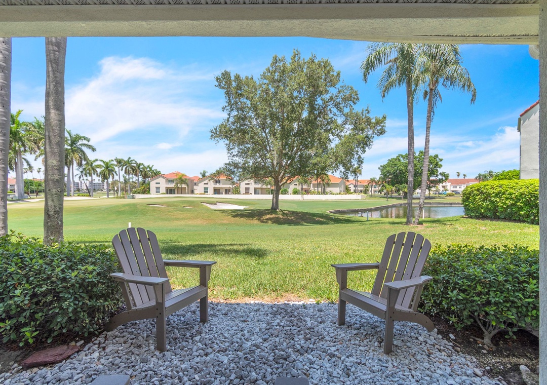 Patio with Views of the Beautifully Landscaped Grounds