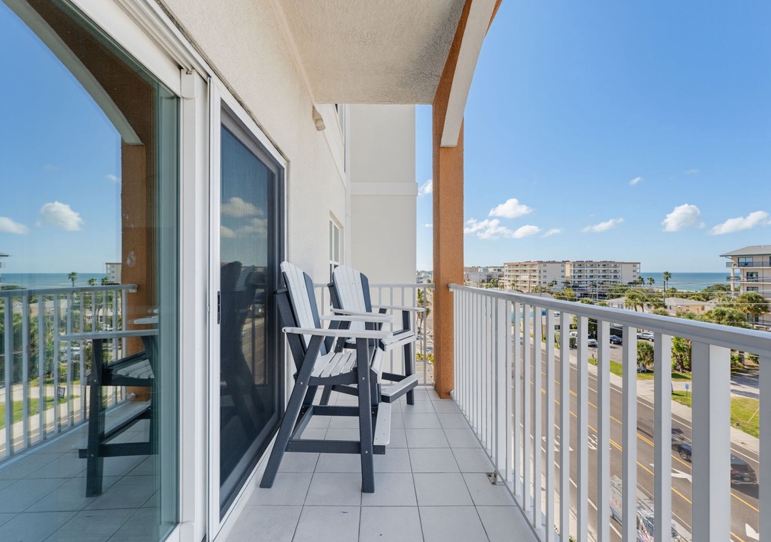 Private Balcony from Living Room