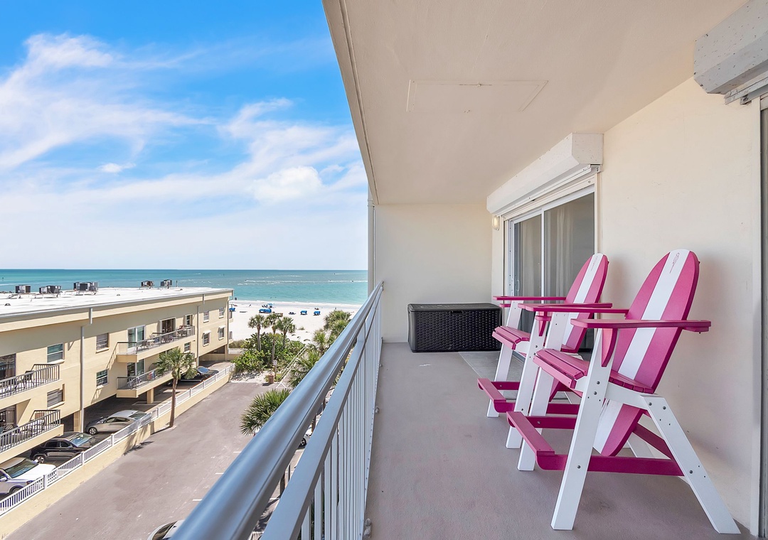 Partial Gulf Views from your Private Balcony at Madeira Norte 406