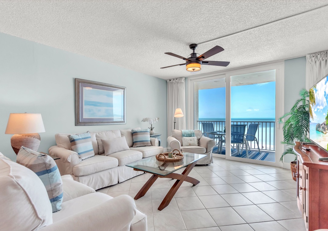 Living Room with Balcony Access