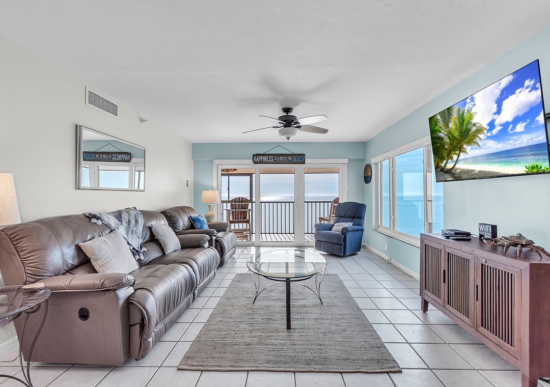Living Room with Balcony Access