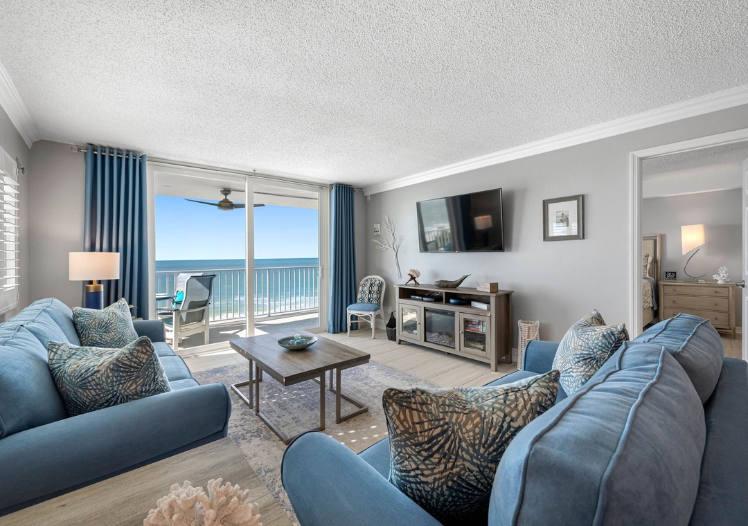 Living Room with Balcony Access