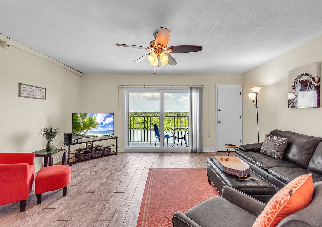 Living Room with Balcony Access