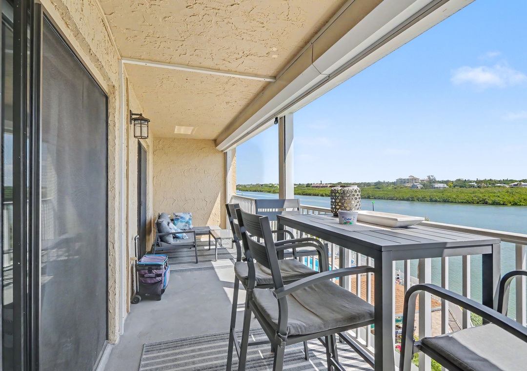 Private Balcony with Seating - Great Waterway Views!