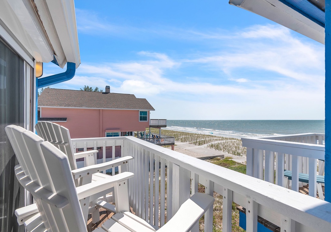 Gulf Views from the Upstairs Balcony - Upper Level