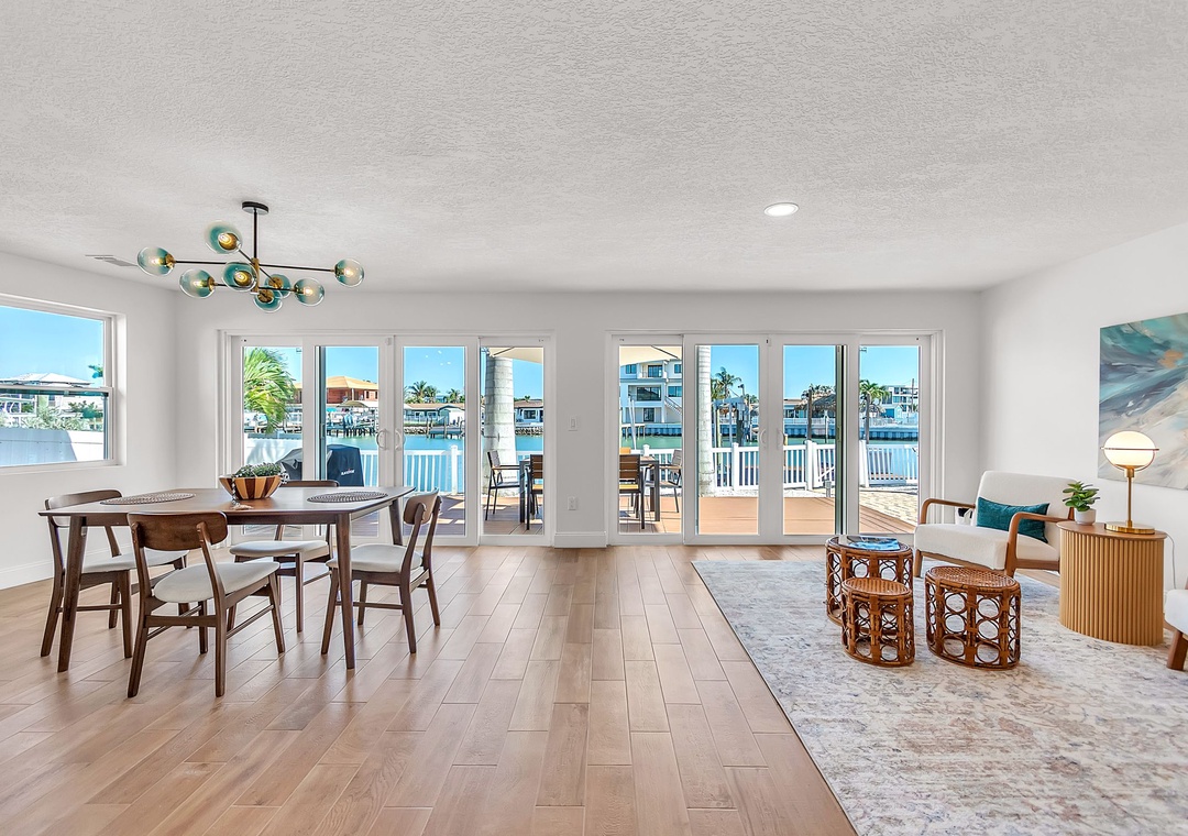 Beautiful, Open Living Space with Patio Access